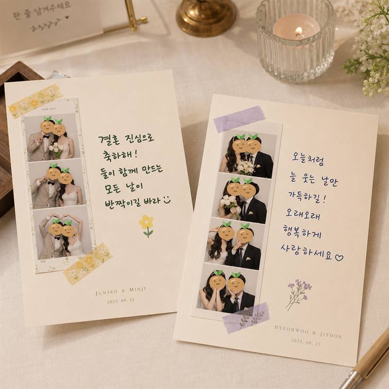 출장 포토부스 포토 방명록 예시